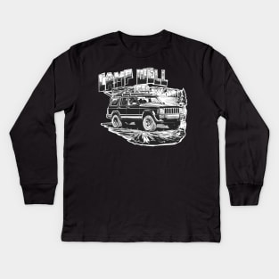 Jeep camp cherokee Kids Long Sleeve T-Shirt